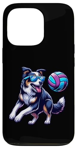 Cooler Hund Spielt Mit Ball Sonnenbrille Hülle für iPhone 13 Pro von Lustiger Schäferhund Mit Volleyball
