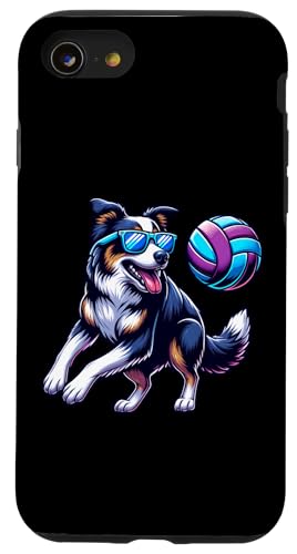 Cooler Hund Spielt Mit Ball Sonnenbrille Hülle für iPhone SE (2020) / 7 / 8 von Lustiger Schäferhund Mit Volleyball