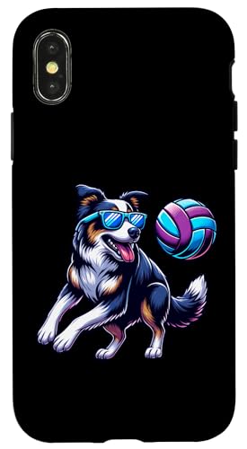 Cooler Hund Spielt Mit Ball Sonnenbrille Hülle für iPhone X/XS Cooler Hund Spielt Mit Ball Sonnenbrille Hülle für iPhone X/XS von Lustiger Schäferhund Mit Volleyball