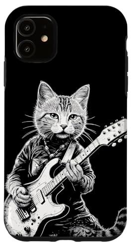 Hülle für iPhone 11 Katze rock gitarre von Lustiger Spruch I Tiere & Spaß I Damen & Herren