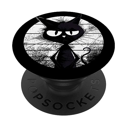 Katze Lustig Geschenk I Katzenmama I Sonnenuntergang Katzen PopSockets mit austauschbarem PopGrip von Lustiger Spruch I Tiere & Spaß I Damen & Herren