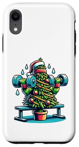 Weihnachtsbaum Mit Hantelbank Mütze Hülle für iPhone XR von Lustiger Weihnachtsbaum Fitness Enthusiast
