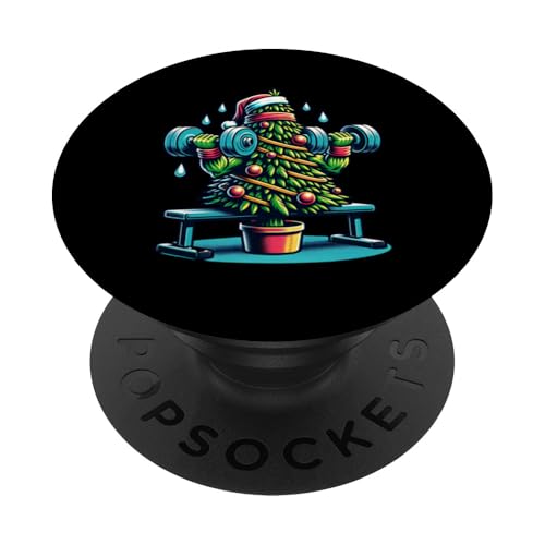 Weihnachtsbaum Mit Hantelbank Mütze PopSockets Klebender PopGrip Weihnachtsbaum Mit Hantelbank Mütze PopSockets Klebender PopGrip von Lustiger Weihnachtsbaum Fitness Enthusiast