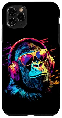 DJ Affe mit Kopfhörer und Sonnenbrille Musik Party Affen Hülle für iPhone 11 Pro Max DJ Affe mit Kopfhörer und Sonnenbrille Musik Party Affen Hülle für iPhone 11 Pro Max von Lustiges Affen Outfit für DJs und Monkey Liebhaber