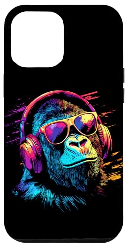 DJ Affe mit Kopfhörer und Sonnenbrille Musik Party Affen Hülle für iPhone 12 Pro Max DJ Affe mit Kopfhörer und Sonnenbrille Musik Party Affen Hülle für iPhone 12 Pro Max von Lustiges Affen Outfit für DJs und Monkey Liebhaber
