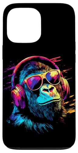 DJ Affe mit Kopfhörer und Sonnenbrille Musik Party Affen Hülle für iPhone 13 Pro Max DJ Affe mit Kopfhörer und Sonnenbrille Musik Party Affen Hülle für iPhone 13 Pro Max von Lustiges Affen Outfit für DJs und Monkey Liebhaber