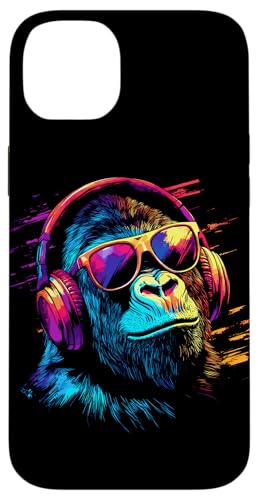 DJ Affe mit Kopfhörer und Sonnenbrille Musik Party Affen Hülle für iPhone 14 Plus DJ Affe mit Kopfhörer und Sonnenbrille Musik Party Affen Hülle für iPhone 14 Plus von Lustiges Affen Outfit für DJs und Monkey Liebhaber