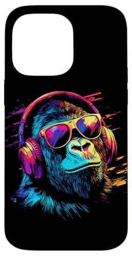 DJ Affe mit Kopfhörer und Sonnenbrille Musik Party Affen Hülle für iPhone 14 Pro Max DJ Affe mit Kopfhörer und Sonnenbrille Musik Party Affen Hülle für iPhone 14 Pro Max von Lustiges Affen Outfit für DJs und Monkey Liebhaber