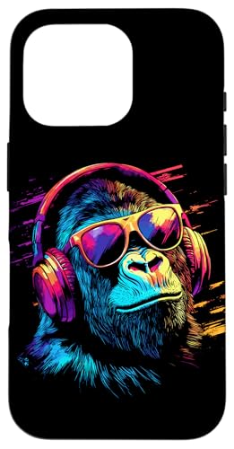 DJ Affe mit Kopfhörer und Sonnenbrille Musik Party Affen Hülle für iPhone 16 Pro DJ Affe mit Kopfhörer und Sonnenbrille Musik Party Affen Hülle für iPhone 16 Pro von Lustiges Affen Outfit für DJs und Monkey Liebhaber