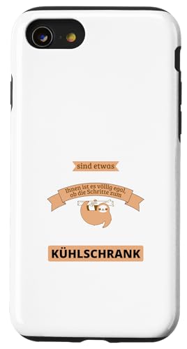 Lustiges Faultier Spruch Anti Laufen Humor mit Schrittzähler Hülle für iPhone SE (2020) / 7 / 8 von Lustiges Faultier Spruch Anti Laufen Humor