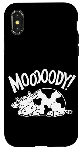 Faule Kuh Entspannte Tier-Stimmung Hülle für iPhone X/XS Faule Kuh Entspannte Tier-Stimmung Hülle für iPhone X/XS von Lustiges Geschenk Humor Bauernhof Sarkastisch