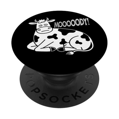 Faule Kuh Entspannte Tier-Stimmung PopSockets Klebender PopGrip Faule Kuh Entspannte Tier-Stimmung PopSockets Klebender PopGrip von Lustiges Geschenk Humor Bauernhof Sarkastisch