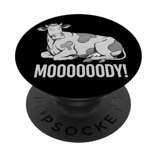 Faule Kuh Entspannte Tier-Stimmung PopSockets Klebender PopGrip Faule Kuh Entspannte Tier-Stimmung PopSockets Klebender PopGrip von Lustiges Geschenk Humor Bauernhof Sarkastisch