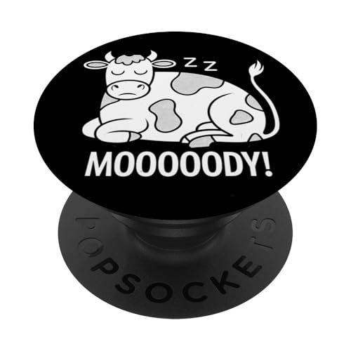 Faule Kuh Entspannte Tier-Stimmung PopSockets Klebender PopGrip Faule Kuh Entspannte Tier-Stimmung PopSockets Klebender PopGrip von Lustiges Geschenk Humor Bauernhof Sarkastisch