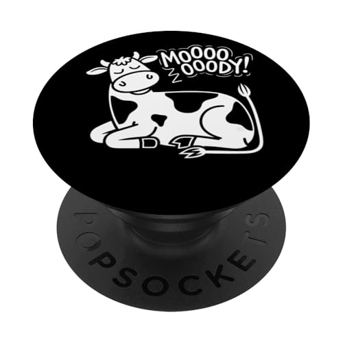 Faule Kuh Entspannte Tier-Stimmung PopSockets Klebender PopGrip Faule Kuh Entspannte Tier-Stimmung PopSockets Klebender PopGrip von Lustiges Geschenk Humor Bauernhof Sarkastisch