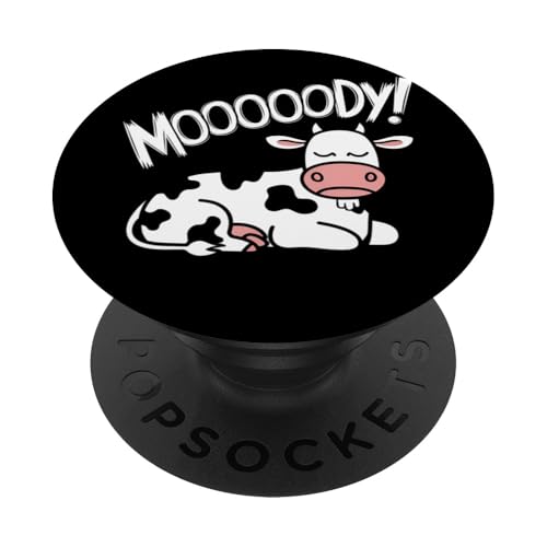 Faule Kuh Entspannte Tier-Stimmung PopSockets Klebender PopGrip Faule Kuh Entspannte Tier-Stimmung PopSockets Klebender PopGrip von Lustiges Geschenk Humor Bauernhof Sarkastisch