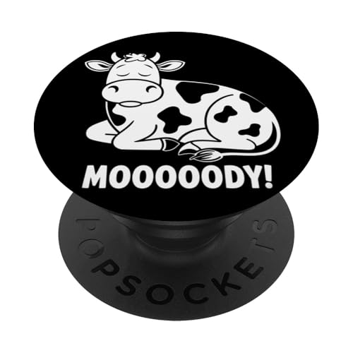 Faule Kuh Entspannte Tier-Stimmung PopSockets Klebender PopGrip Faule Kuh Entspannte Tier-Stimmung PopSockets Klebender PopGrip von Lustiges Geschenk Humor Bauernhof Sarkastisch
