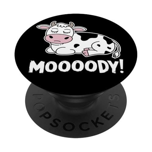 Faule Kuh Entspannte Tier-Stimmung PopSockets Klebender PopGrip Faule Kuh Entspannte Tier-Stimmung PopSockets Klebender PopGrip von Lustiges Geschenk Humor Bauernhof Sarkastisch