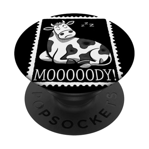 Faule Kuh Entspannte Tier-Stimmung PopSockets Klebender PopGrip Faule Kuh Entspannte Tier-Stimmung PopSockets Klebender PopGrip von Lustiges Geschenk Humor Bauernhof Sarkastisch