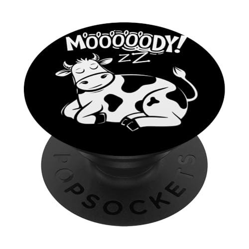 Faule Kuh Entspannte Tier-Stimmung PopSockets Klebender PopGrip Faule Kuh Entspannte Tier-Stimmung PopSockets Klebender PopGrip von Lustiges Geschenk Humor Bauernhof Sarkastisch