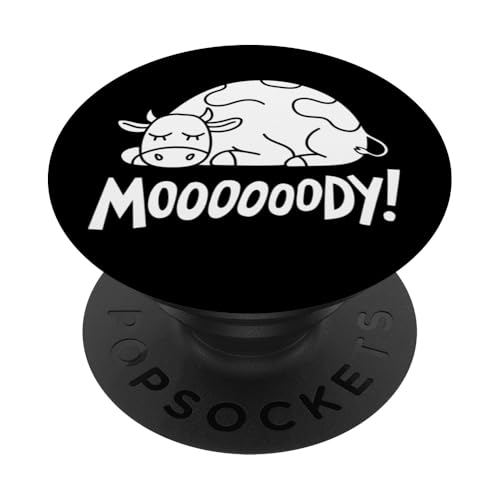 Faule Kuh Entspannte Tier-Stimmung PopSockets Klebender PopGrip Faule Kuh Entspannte Tier-Stimmung PopSockets Klebender PopGrip von Lustiges Geschenk Humor Bauernhof Sarkastisch