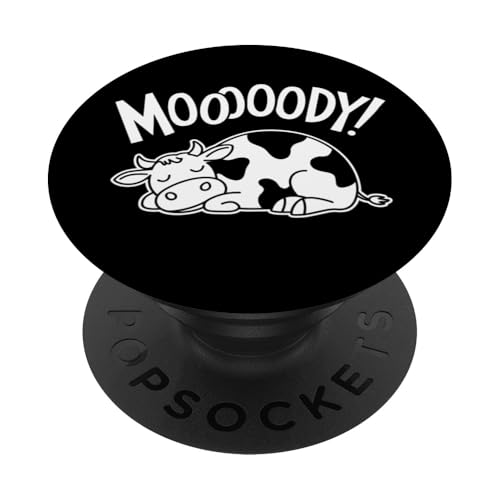 Faule Kuh Entspannte Tier-Stimmung PopSockets Klebender PopGrip Faule Kuh Entspannte Tier-Stimmung PopSockets Klebender PopGrip von Lustiges Geschenk Humor Bauernhof Sarkastisch