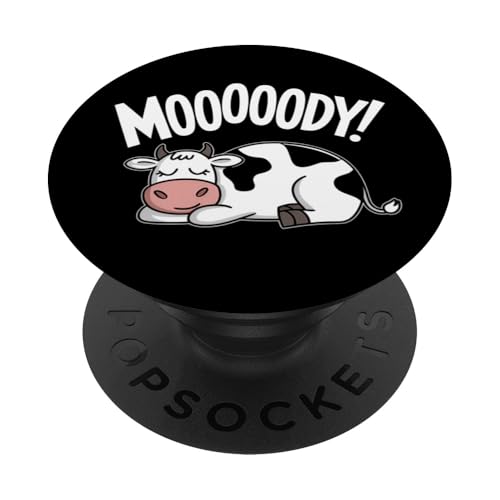 Faule Kuh Entspannte Tier-Stimmung PopSockets Klebender PopGrip Faule Kuh Entspannte Tier-Stimmung PopSockets Klebender PopGrip von Lustiges Geschenk Humor Bauernhof Sarkastisch