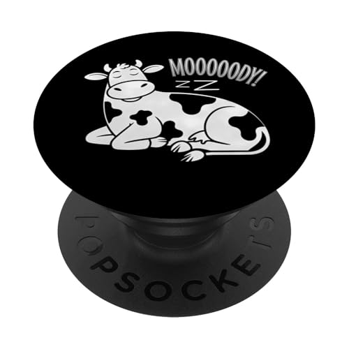 Faule Kuh Entspannte Tier-Stimmung PopSockets Klebender PopGrip Faule Kuh Entspannte Tier-Stimmung PopSockets Klebender PopGrip von Lustiges Geschenk Humor Bauernhof Sarkastisch