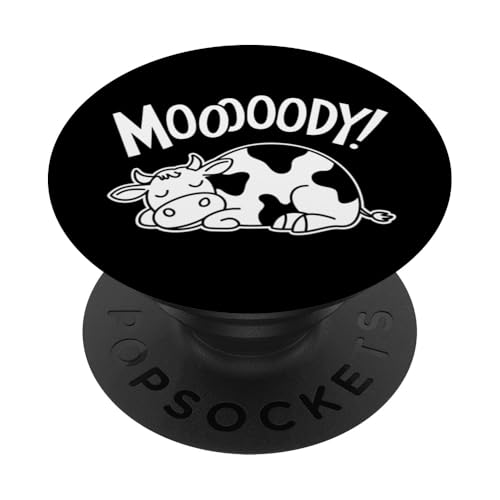 Faule Kuh Entspannte Tier-Stimmung PopSockets Klebender PopGrip Faule Kuh Entspannte Tier-Stimmung PopSockets Klebender PopGrip von Lustiges Geschenk Humor Bauernhof Sarkastisch