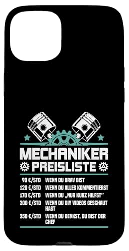 Lustiges Mechaniker Preisliste Hülle für iPhone 15 Plus Lustiges Mechaniker Preisliste Hülle für iPhone 15 Plus von Lustiges Mechaniker Stundensatz