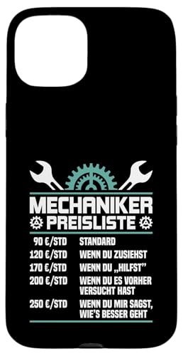 Lustiges Mechaniker Preisliste Hülle für iPhone 15 Plus Lustiges Mechaniker Preisliste Hülle für iPhone 15 Plus von Lustiges Mechaniker Stundensatz