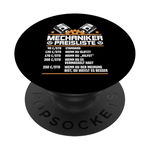Lustiges Mechaniker Preisliste PopSockets Klebender PopGrip Lustiges Mechaniker Preisliste PopSockets Klebender PopGrip von Lustiges Mechaniker Stundensatz