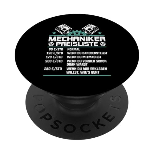 Lustiges Mechaniker Preisliste PopSockets Klebender PopGrip Lustiges Mechaniker Preisliste PopSockets Klebender PopGrip von Lustiges Mechaniker Stundensatz