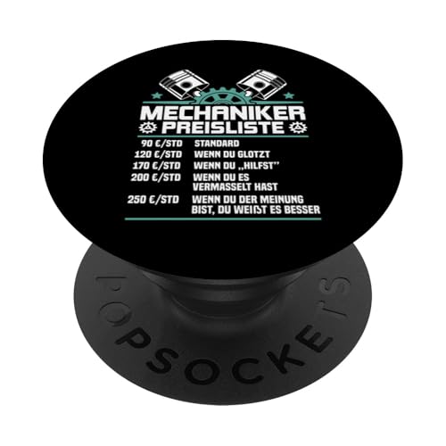Lustiges Mechaniker Preisliste PopSockets Klebender PopGrip Lustiges Mechaniker Preisliste PopSockets Klebender PopGrip von Lustiges Mechaniker Stundensatz