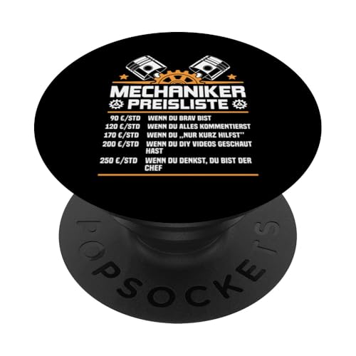Lustiges Mechaniker Preisliste PopSockets Klebender PopGrip Lustiges Mechaniker Preisliste PopSockets Klebender PopGrip von Lustiges Mechaniker Stundensatz