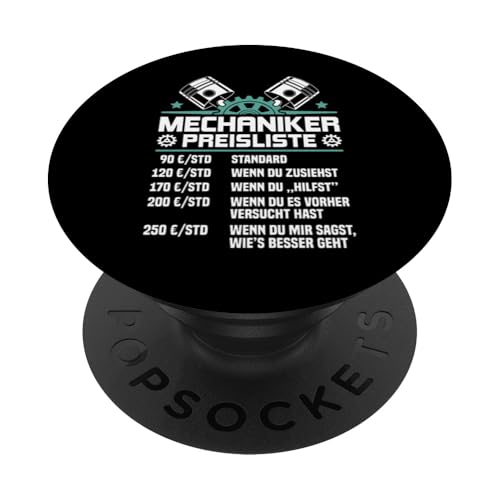 Lustiges Mechaniker Preisliste PopSockets Klebender PopGrip Lustiges Mechaniker Preisliste PopSockets Klebender PopGrip von Lustiges Mechaniker Stundensatz
