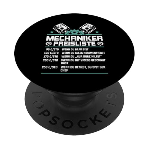Lustiges Mechaniker Preisliste PopSockets Klebender PopGrip Lustiges Mechaniker Preisliste PopSockets Klebender PopGrip von Lustiges Mechaniker Stundensatz