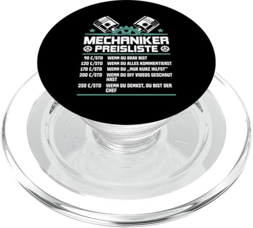Lustiges Mechaniker Preisliste PopSockets PopGrip für MagSafe Lustiges Mechaniker Preisliste PopSockets PopGrip für MagSafe von Lustiges Mechaniker Stundensatz