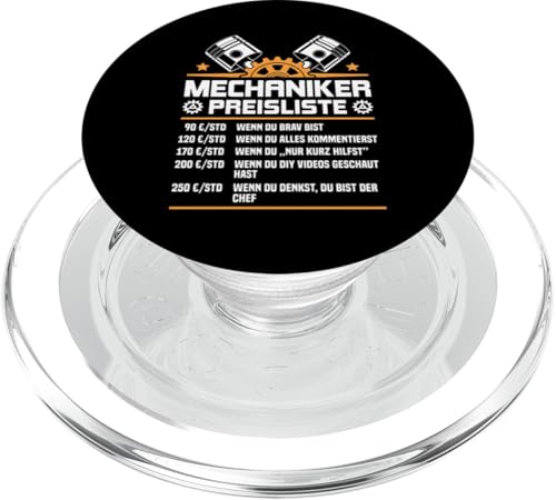 Lustiges Mechaniker Preisliste PopSockets PopGrip für MagSafe von Lustiges Mechaniker Stundensatz