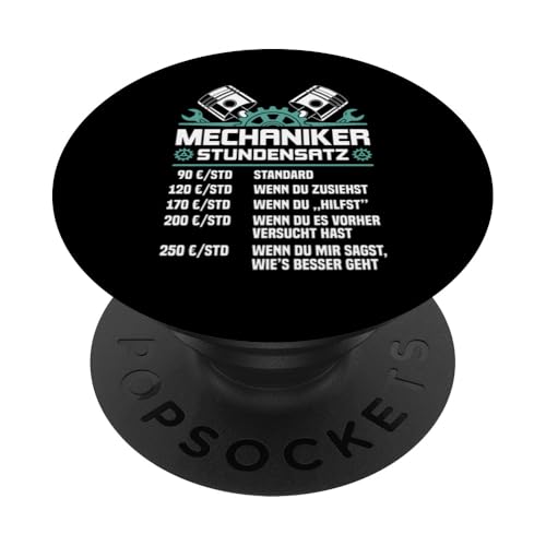 Lustiges Mechaniker Stundensätze PopSockets Klebender PopGrip Lustiges Mechaniker Stundensätze PopSockets Klebender PopGrip von Lustiges Mechaniker Stundensatz