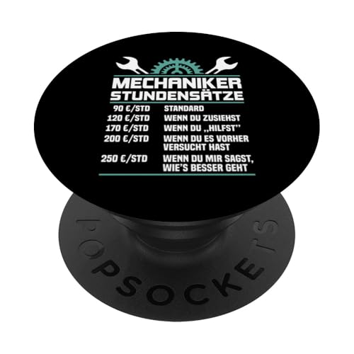 Lustiges Mechaniker Stundensätze PopSockets Klebender PopGrip Lustiges Mechaniker Stundensätze PopSockets Klebender PopGrip von Lustiges Mechaniker Stundensatz
