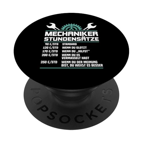 Lustiges Mechaniker Stundensätze PopSockets Klebender PopGrip Lustiges Mechaniker Stundensätze PopSockets Klebender PopGrip von Lustiges Mechaniker Stundensatz