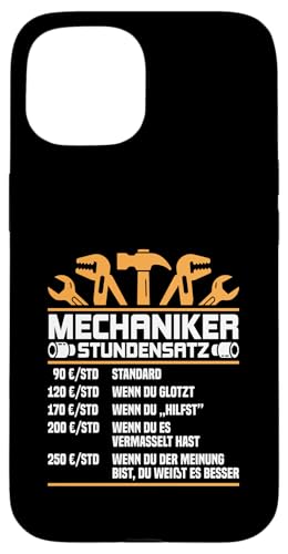 Lustiges Mechaniker Stundensatz Hülle für iPhone 15 Lustiges Mechaniker Stundensatz Hülle für iPhone 15 von Lustiges Mechaniker Stundensatz