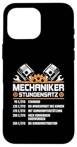 Lustiges Mechaniker Stundensatz Hülle für iPhone 16 Pro Max Lustiges Mechaniker Stundensatz Hülle für iPhone 16 Pro Max von Lustiges Mechaniker Stundensatz