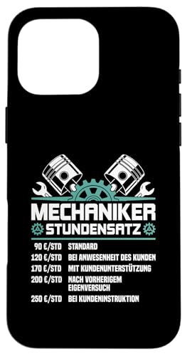 Lustiges Mechaniker Stundensatz Hülle für iPhone 16 Pro Max Lustiges Mechaniker Stundensatz Hülle für iPhone 16 Pro Max von Lustiges Mechaniker Stundensatz