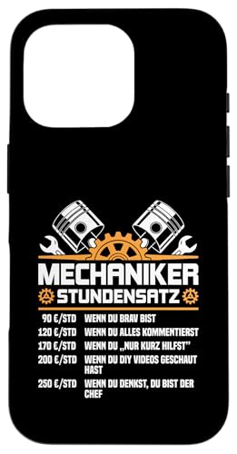 Lustiges Mechaniker Stundensatz Hülle für iPhone 16 Pro Lustiges Mechaniker Stundensatz Hülle für iPhone 16 Pro von Lustiges Mechaniker Stundensatz