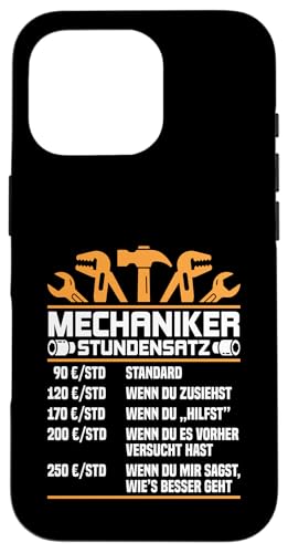 Lustiges Mechaniker Stundensatz Hülle für iPhone 16 Pro Lustiges Mechaniker Stundensatz Hülle für iPhone 16 Pro von Lustiges Mechaniker Stundensatz