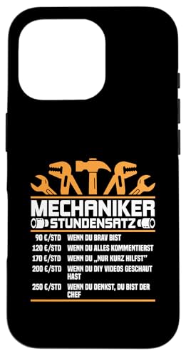 Lustiges Mechaniker Stundensatz Hülle für iPhone 16 Pro Lustiges Mechaniker Stundensatz Hülle für iPhone 16 Pro von Lustiges Mechaniker Stundensatz