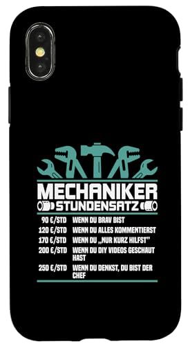 Lustiges Mechaniker Stundensatz Hülle für iPhone X/XS Lustiges Mechaniker Stundensatz Hülle für iPhone X/XS von Lustiges Mechaniker Stundensatz