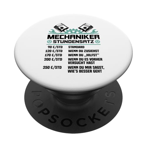 Lustiges Mechaniker Stundensatz PopSockets Klebender PopGrip Lustiges Mechaniker Stundensatz PopSockets Klebender PopGrip von Lustiges Mechaniker Stundensatz
